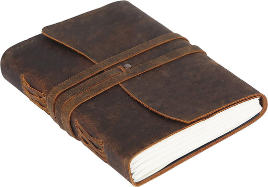 Komal's Passion Handmade Leather Blank Diaries and Journals, 5 in x 7 in, 240 Pages
